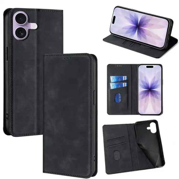Skin Feel Magnetic Leather Phone Case