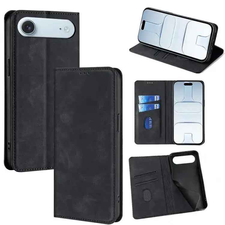 Skin Feel Magnetic Leather Phone Case