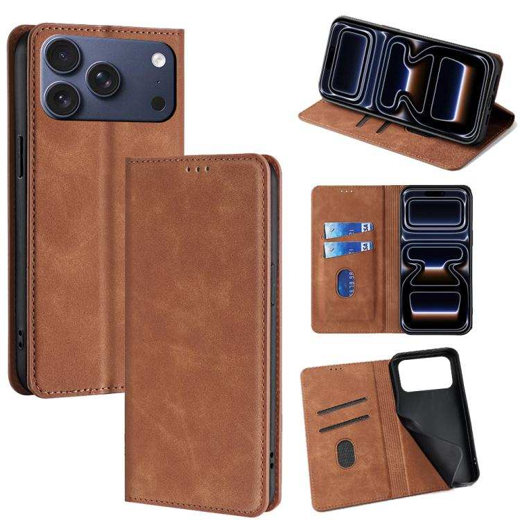 Skin Feel Magnetic Leather Phone Case