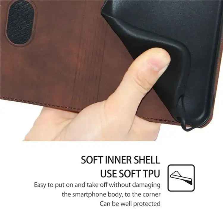 Skin Feel Magnetic Leather Phone Case