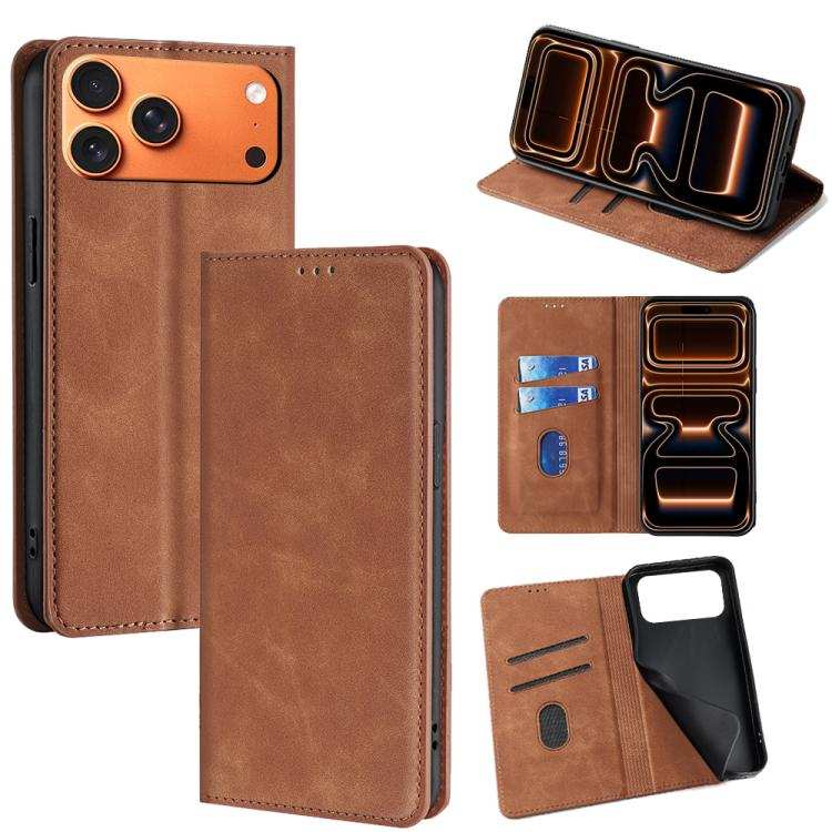 Skin Feel Magnetic Leather Phone Case