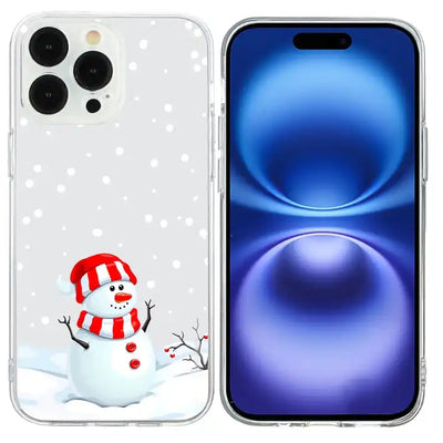 Christmas Painted Pattern TPU Transparent Phone Case