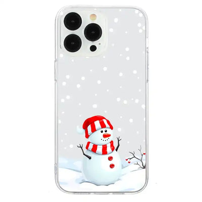 Christmas Painted Pattern TPU Transparent Phone Case