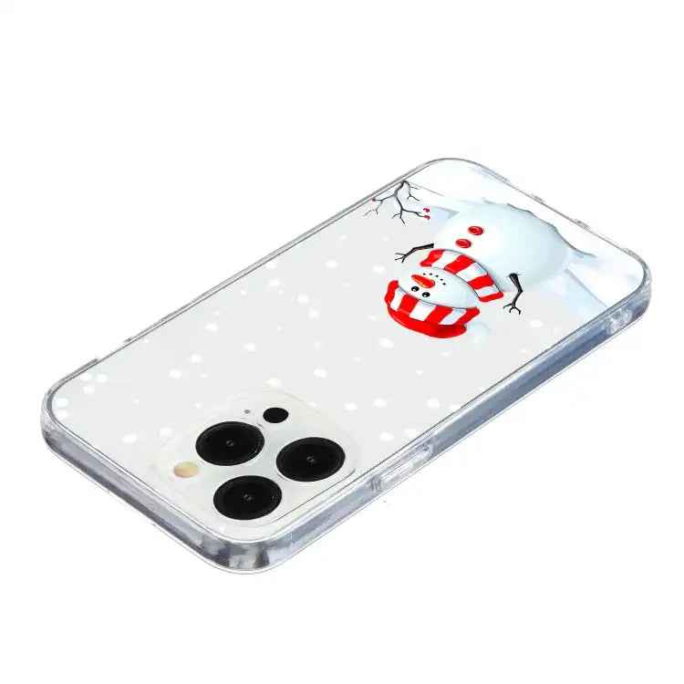Christmas Painted Pattern TPU Transparent Phone Case