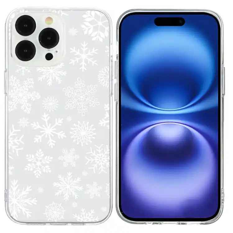 Christmas Painted Pattern TPU Transparent Phone Case