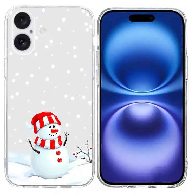 Christmas Painted Pattern TPU Transparent Phone Case