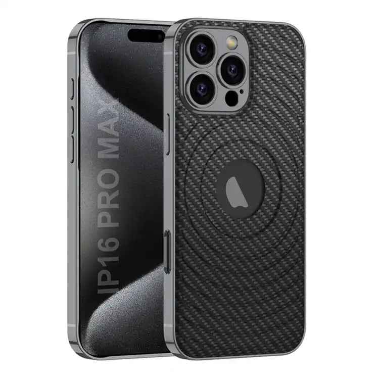 GKK Plating Leather Wave MagSafe Phone Case