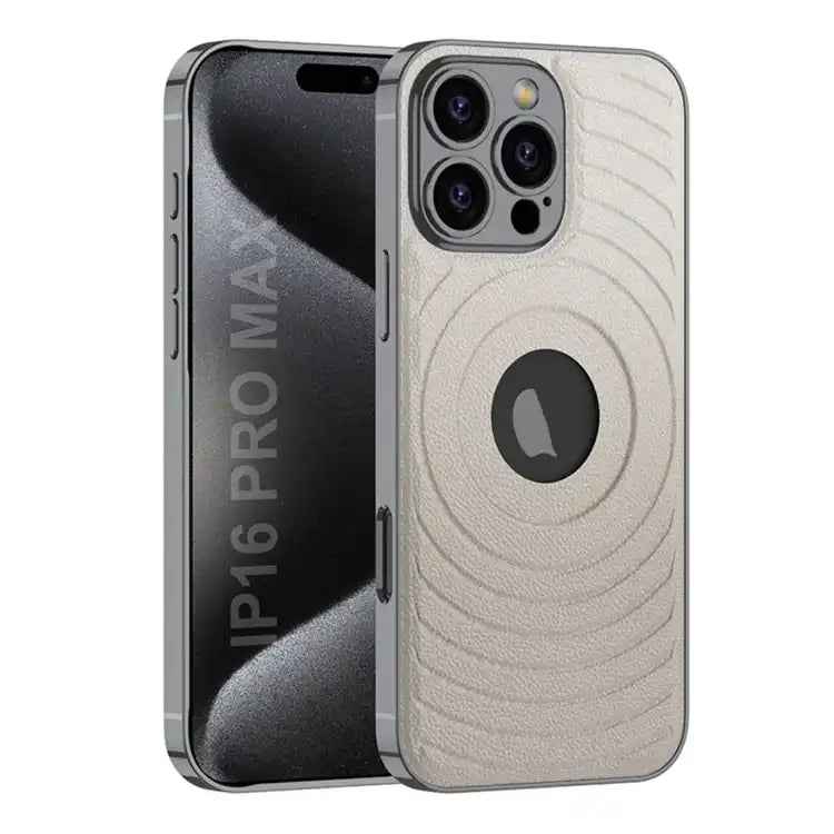 GKK Plating Leather Wave MagSafe Phone Case