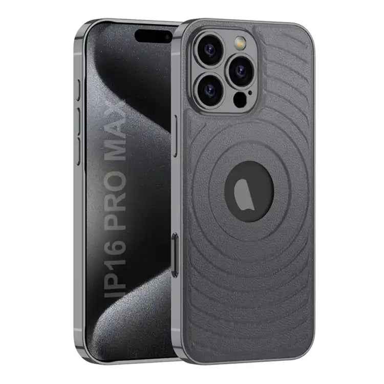 GKK Plating Leather Wave MagSafe Phone Case