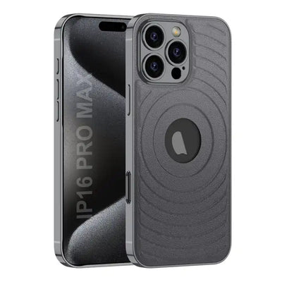 GKK Plating Leather Wave MagSafe Phone Case