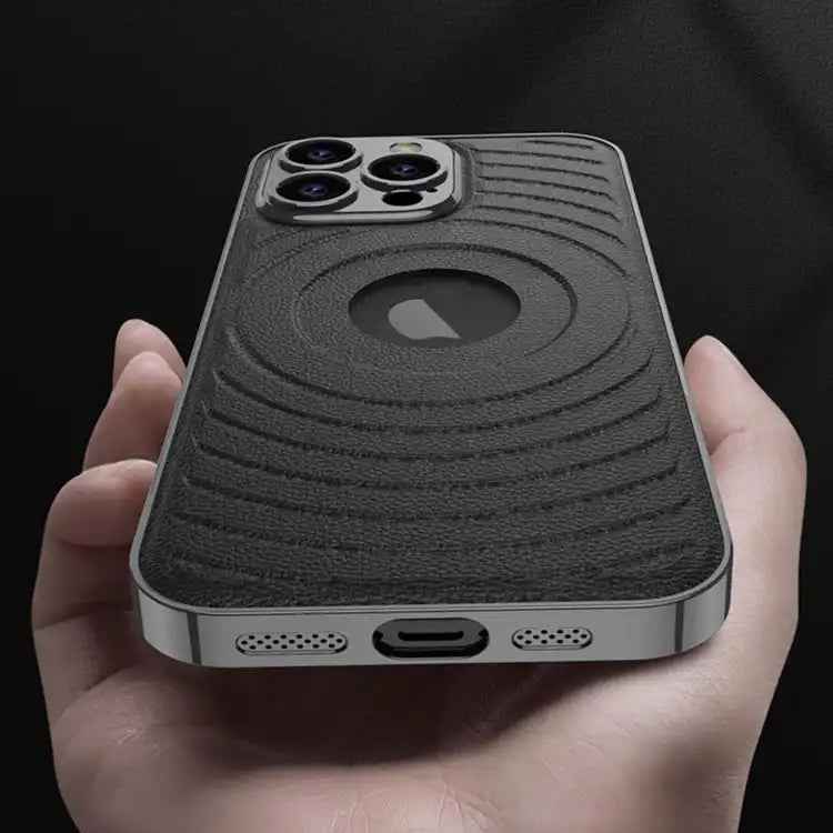 GKK Plating Leather Wave MagSafe Phone Case