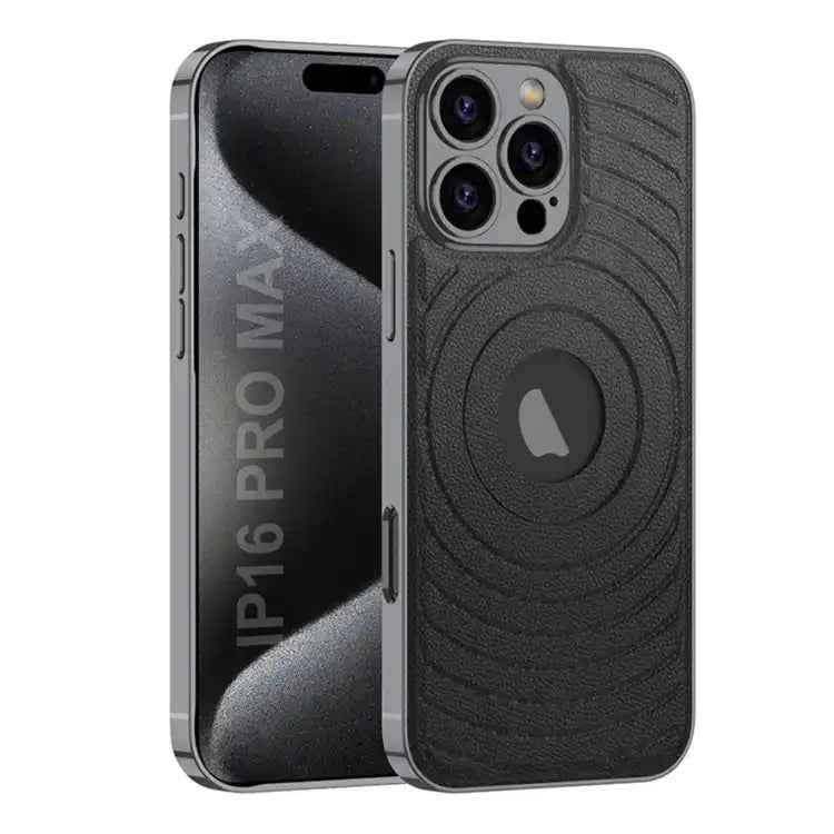 GKK Plating Leather Wave MagSafe Phone Case