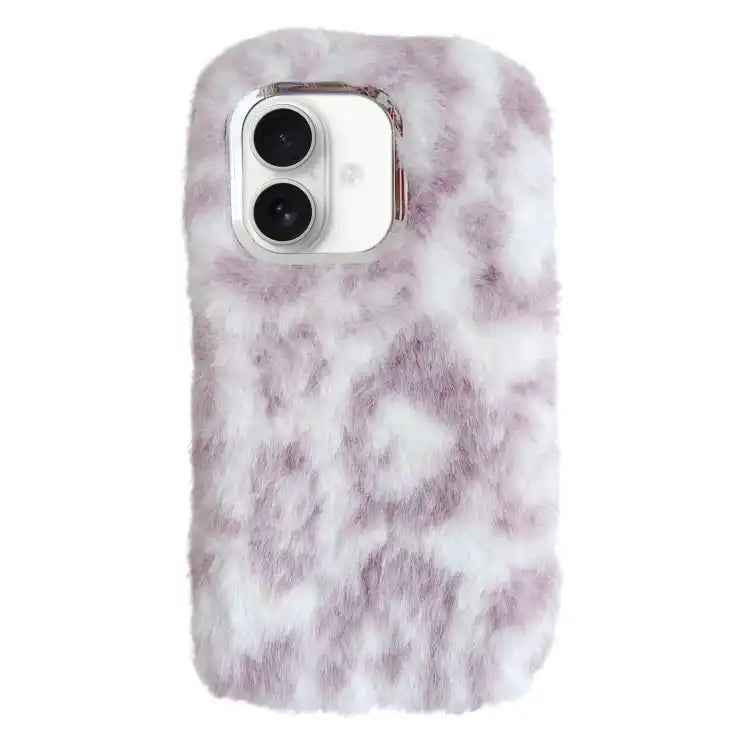 Leopard Print Plush TPU Phone Case