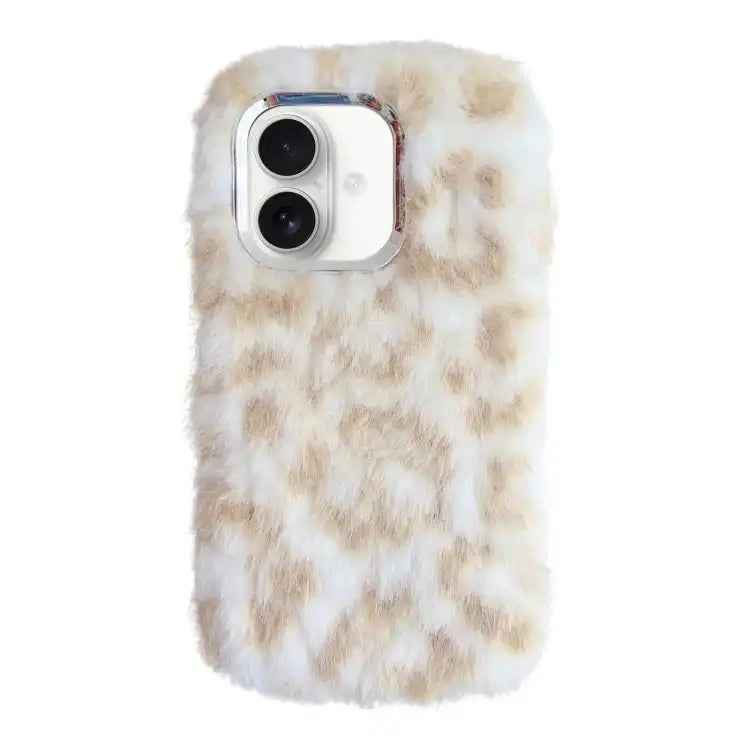 Leopard Print Plush TPU Phone Case