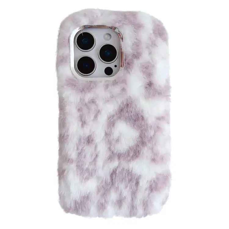 Leopard Print Plush TPU Phone Case