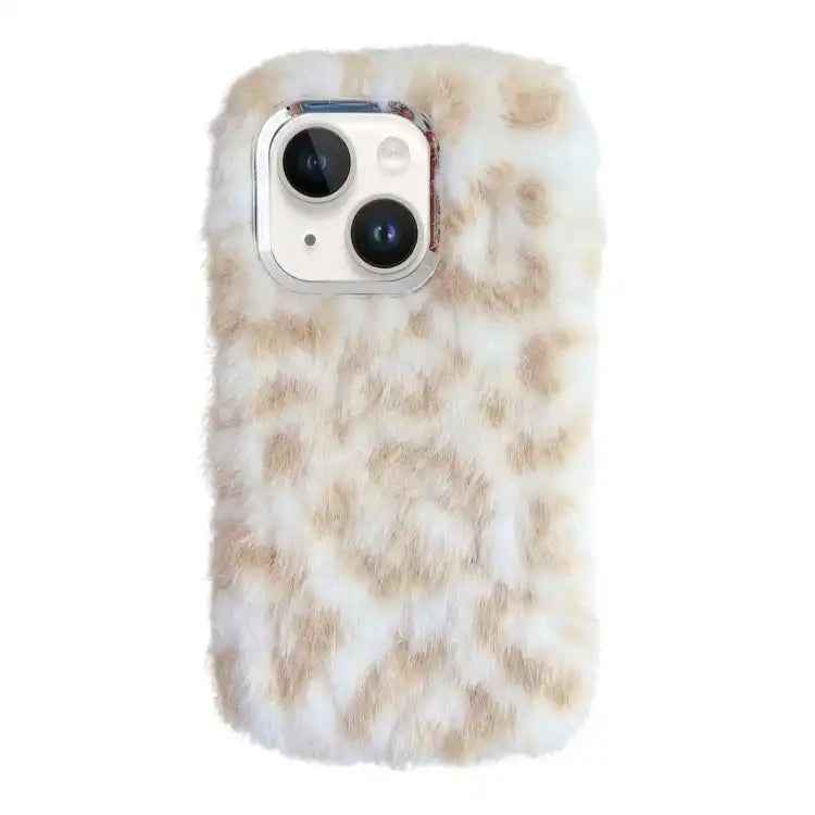 Leopard Print Plush TPU Phone Case
