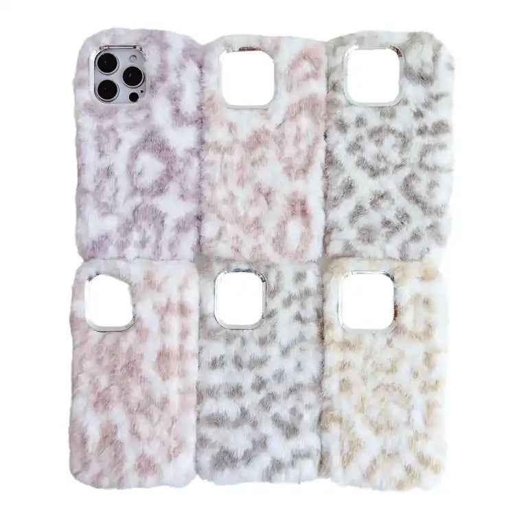 Leopard Print Plush TPU Phone Case