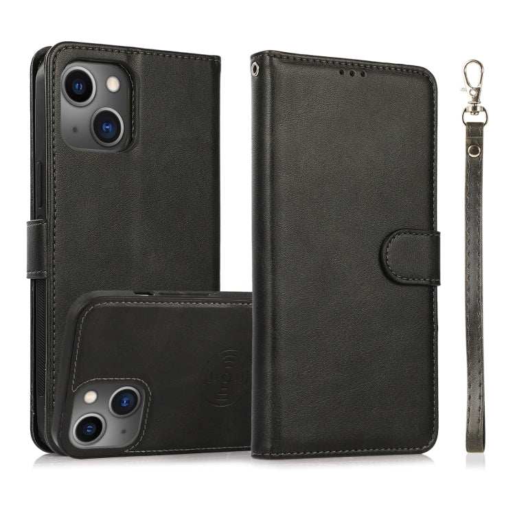 Calf Texture 2 in 1 Detachable Magnetic Back Cover Leather Case