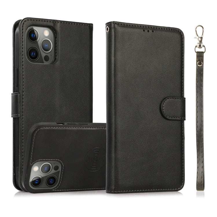 Calf Texture 2 in 1 Detachable Magnetic Back Cover Leather Case