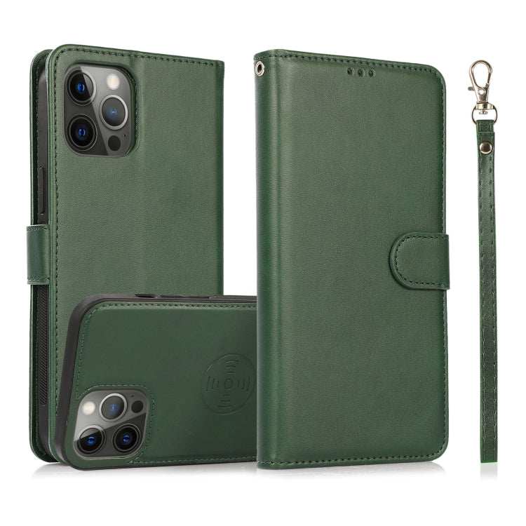 Calf Texture 2 in 1 Detachable Magnetic Back Cover Leather Case