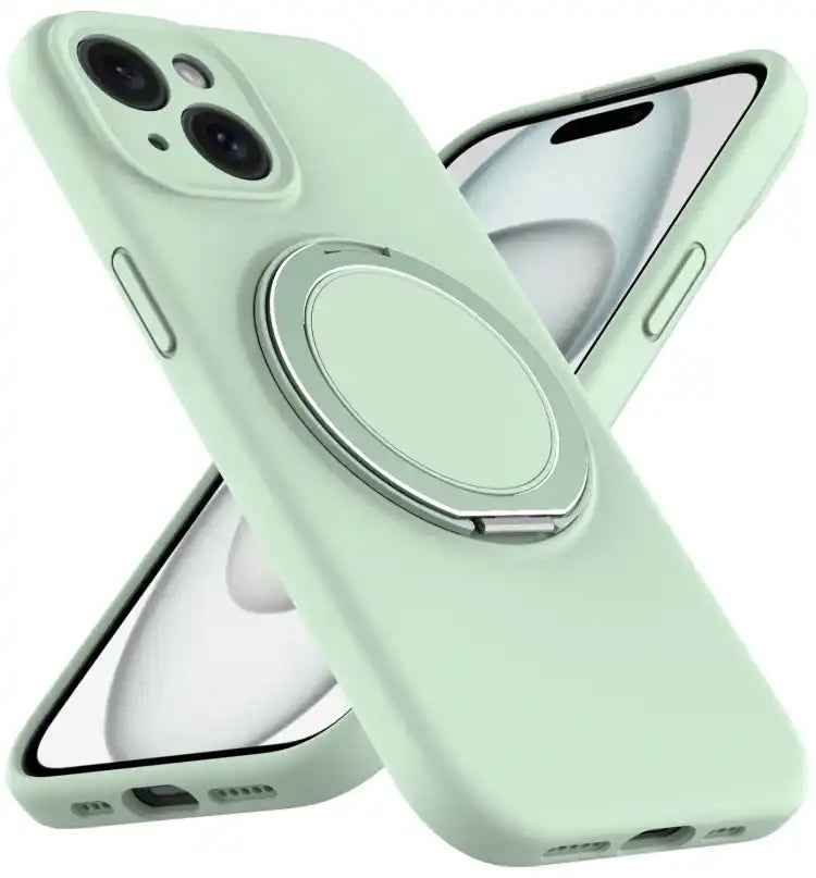 Liquid Silicone MagSafe Phone Case with Rotating Holder