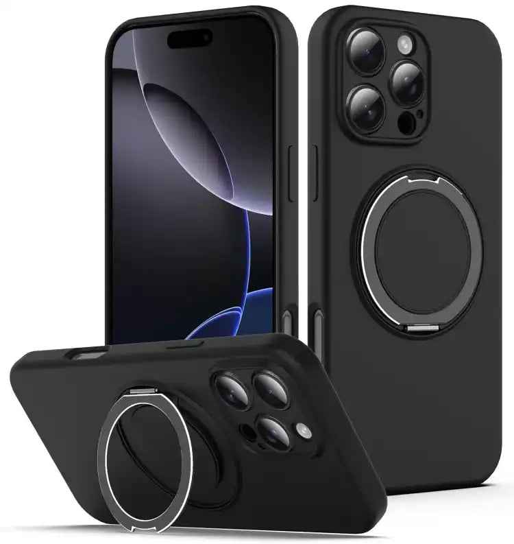 Liquid Silicone MagSafe Phone Case with Rotating Holder