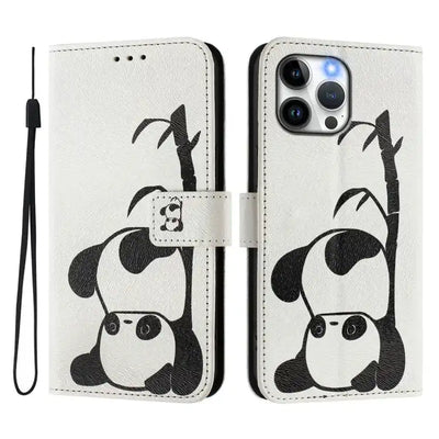 Art Colored Drawing Pattern Leather Phone Case