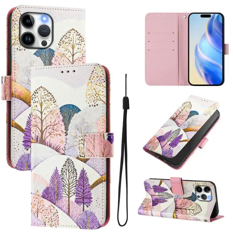 Art Colored Drawing Pattern Leather Phone Case