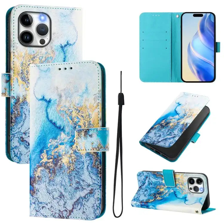 Art Colored Drawing Pattern Leather Phone Case
