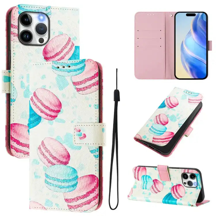 Art Colored Drawing Pattern Leather Phone Case