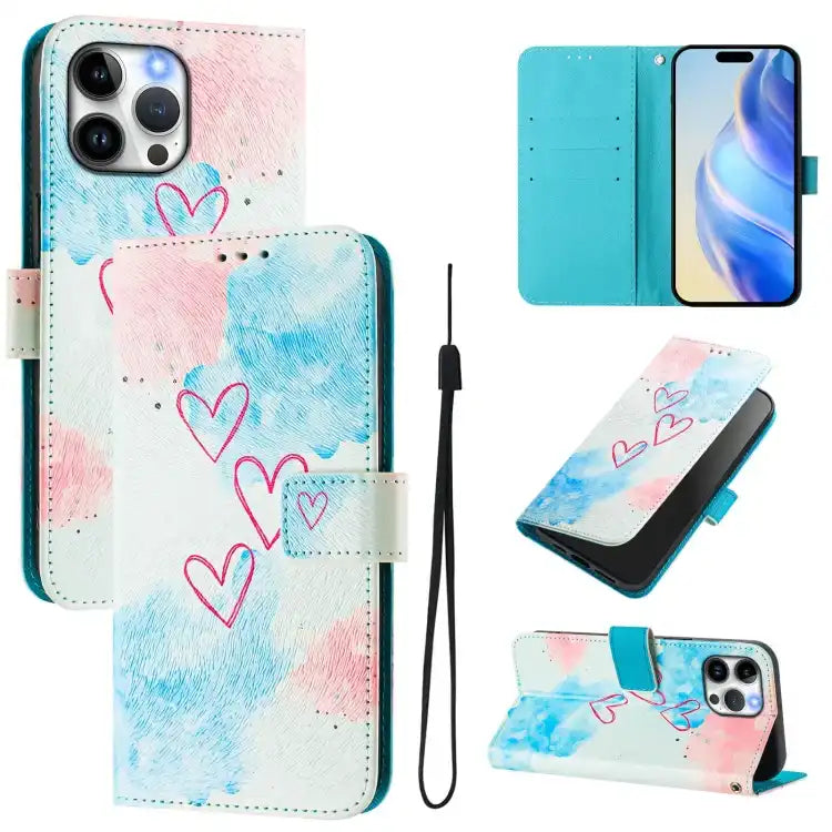 Art Colored Drawing Pattern Leather Phone Case