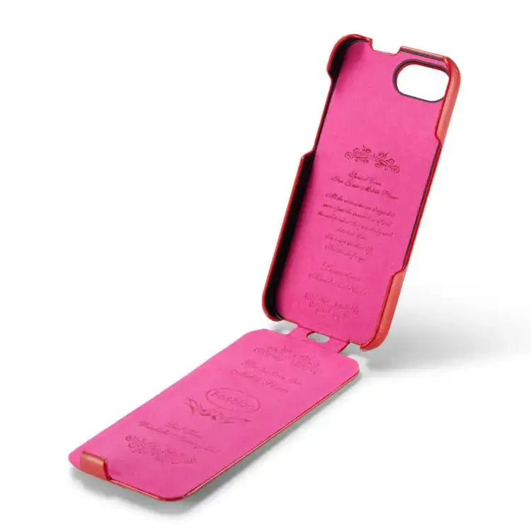 Fierre Shann 64 Texture Vertical Flip PU Leather Phone Case