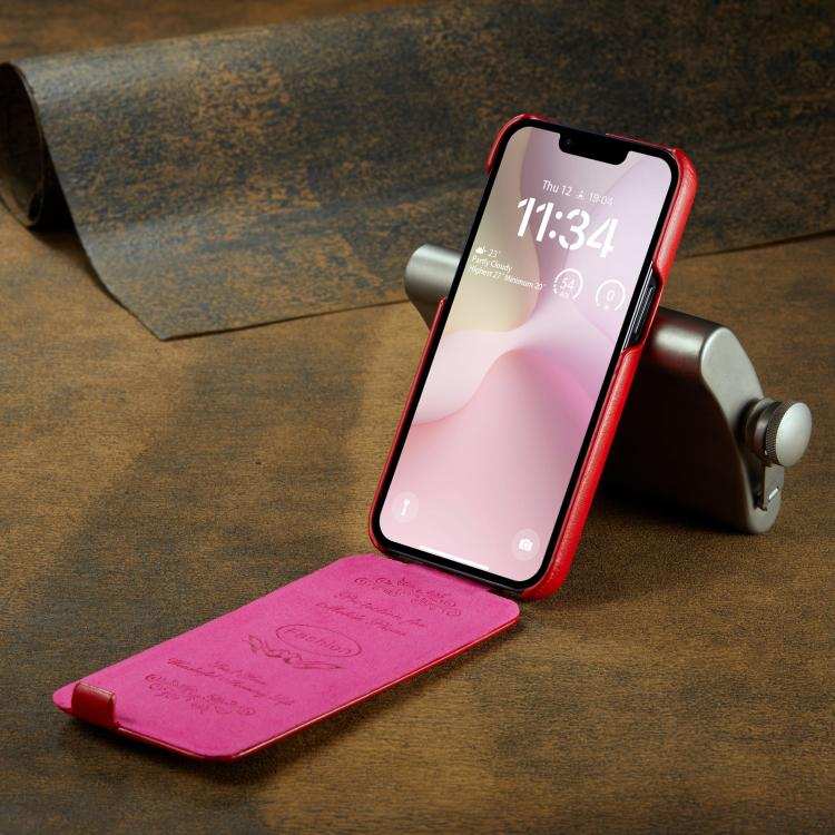 Fierre Shann 64 Texture Vertical Flip PU Leather Phone Case