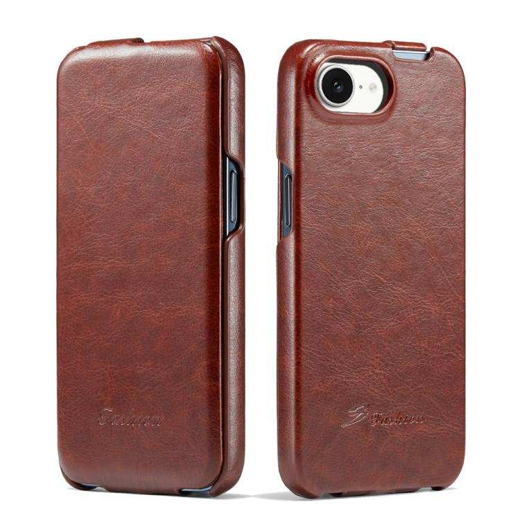 Fierre Shann 64 Texture Vertical Flip PU Leather Phone Case