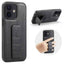 Fierre Shann Oil Wax Cow Leather Holder Back Phone Case