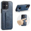 Fierre Shann Oil Wax Cow Leather Holder Back Phone Case