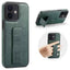 Fierre Shann Oil Wax Cow Leather Holder Back Phone Case