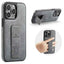 Fierre Shann Oil Wax Cow Leather Holder Back Phone Case
