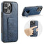 Fierre Shann Oil Wax Cow Leather Holder Back Phone Case