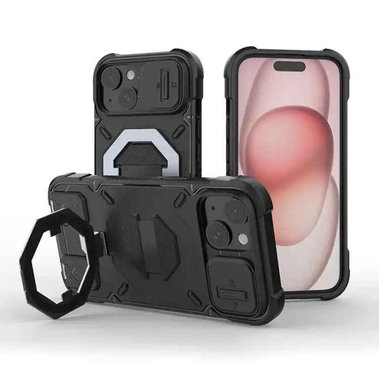 Camera Shield Armor MagSafe Holder Phone Case with Strap