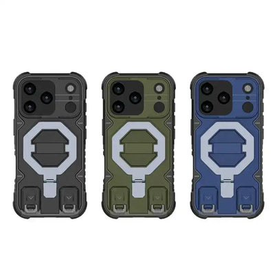 Camera Shield Armor MagSafe Holder Phone Case with Strap