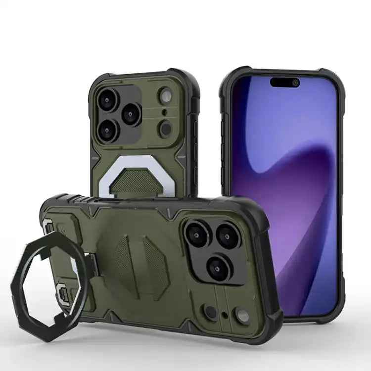 Camera Shield Armor MagSafe Holder Phone Case with Strap