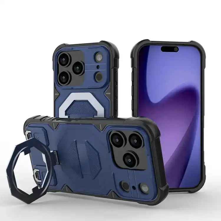 Camera Shield Armor MagSafe Holder Phone Case with Strap