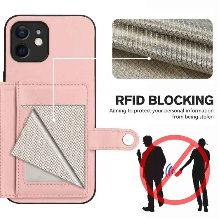 Button Card Bag RFID Anti-theft Phone Case