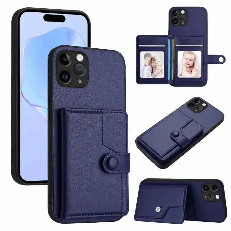 Button Card Bag RFID Anti-theft Phone Case