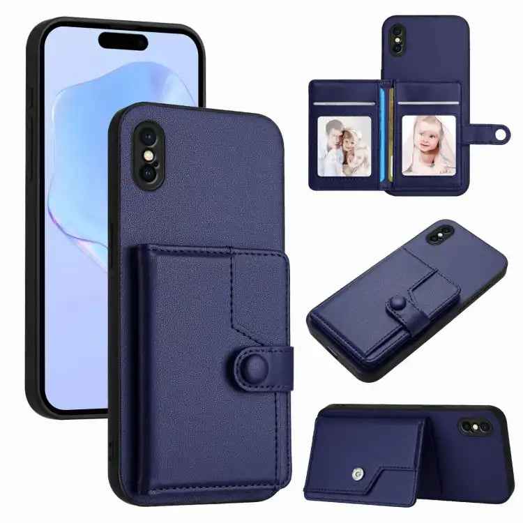 Button Card Bag RFID Anti-theft Phone Case