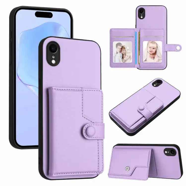 Button Card Bag RFID Anti-theft Phone Case