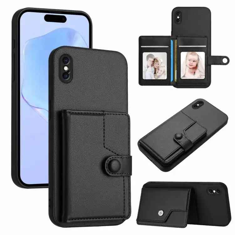 Button Card Bag RFID Anti-theft Phone Case