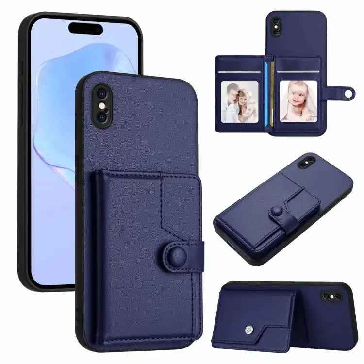 Button Card Bag RFID Anti-theft Phone Case