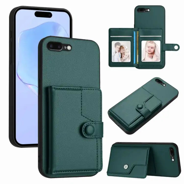 Button Card Bag RFID Anti-theft Phone Case